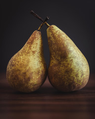 Two pears together - vintage