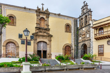 Fototapeta na wymiar Church and former convent of San Agustín in La Orotava in Tenerife in the Canary Islands (Spain)