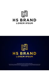 Obraz premium SH or HS letter logo vector design EPS 10