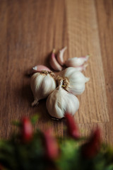 Garlic cloves - vintage set up 