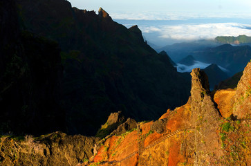Pico do Arieiro, at 1818 meters high, is Madeira island's third highest peak, Portugal