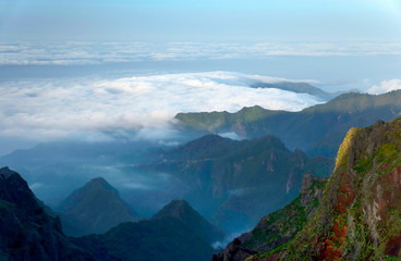 Pico do Arieiro, at 1818 meters high, is Madeira island's third highest peak, Portugal