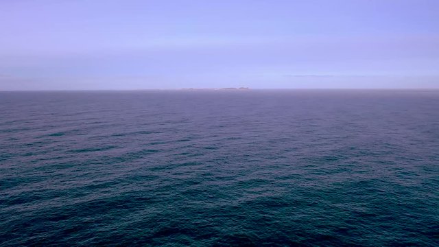 Flying towards the Tory Islands in County Donegal - Ireland. One of the few places that are Coronavirus free on April 27 2020