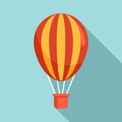 Circus air balloon icon. Flat illustration of circus air balloon vector icon for web design