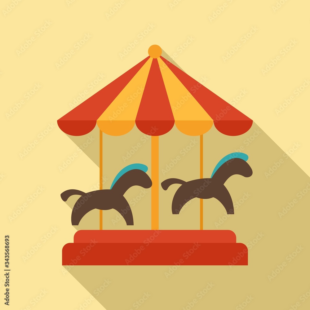 Poster carousel icon. flat illustration of carousel vector icon for web design