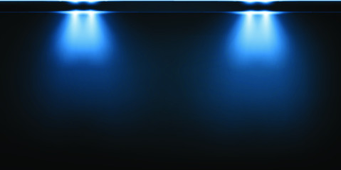 Background with glowing blue Lights. Beautiful banner design with glowing glittering lights 