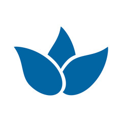 Light blue abstract geometric flower logo template. Business abstract icon isolated on white. Use for logo, sign, symbol, web, label, icon