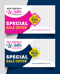 Special Sale Offer for Winter Collection Social Media Banner