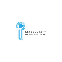 key icon logo symbol illustration,security  lock vector logo design