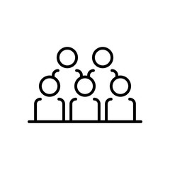 pictogram people icon, line style