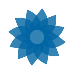 Light blue abstract geometric flower logo template. Business abstract icon isolated on white. Use for logo, sign, symbol, web, label, icon