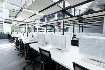 Rental office for IT workers with covered computers