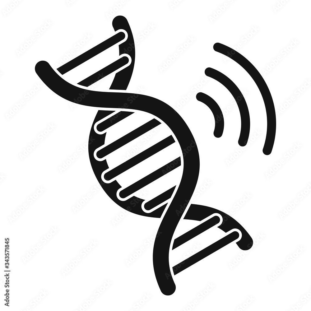 Poster dna authentication icon. simple illustration of dna authentication vector icon for web design isolat