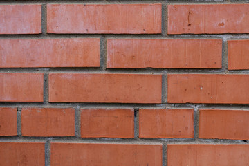 Red brick wall. Block background, design pattern
