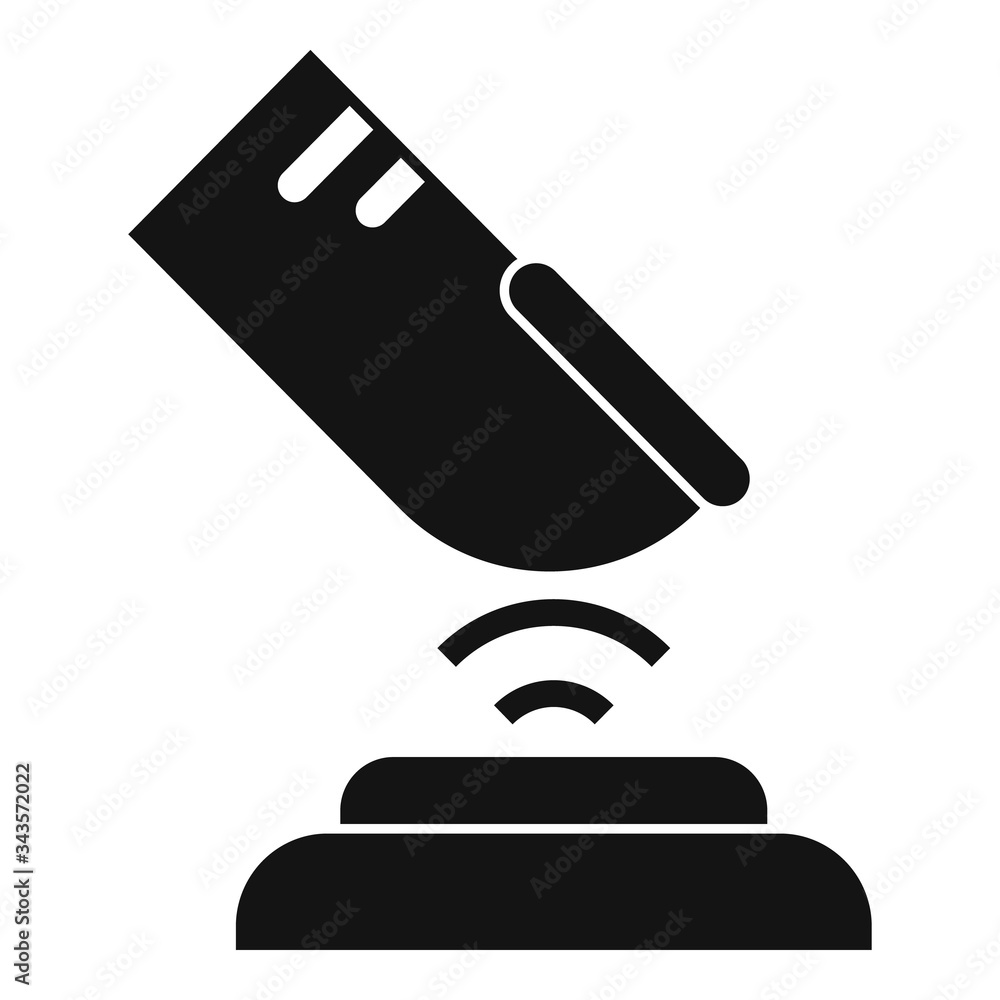 Poster finger authentication icon. simple illustration of finger authentication vector icon for web design 