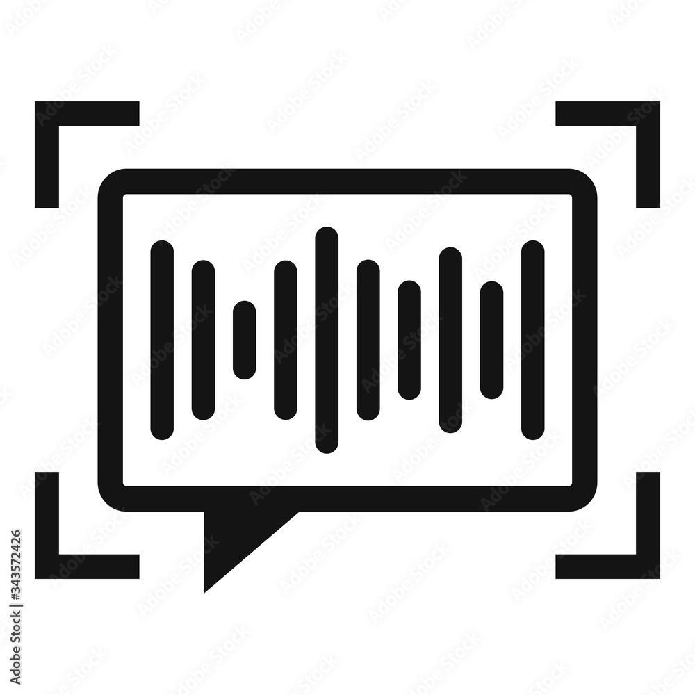 Poster voice chat authentication icon. simple illustration of voice chat authentication vector icon for web