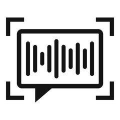 Voice chat authentication icon. Simple illustration of voice chat authentication vector icon for web design isolated on white background