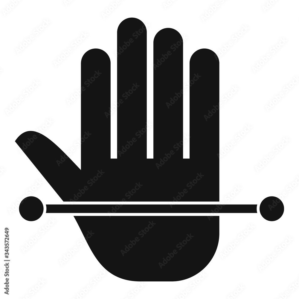 Poster palm authentication scan icon. simple illustration of palm authentication scan vector icon for web d