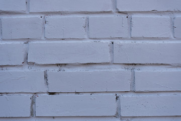 White brick wall. Block background, design pattern