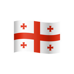 Flag of Georgia, Vector illustration.