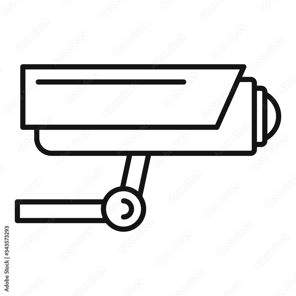 Poster security camera icon. outline security camera vector icon for web design isolated on white backgroun