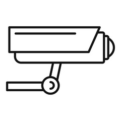 Security camera icon. Outline security camera vector icon for web design isolated on white background
