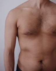 young man with naked torso