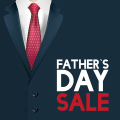 happy fathers day card with elegant male suit