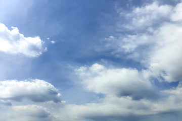 clouds, blue sky background design elements. Pantone Classic Blue.