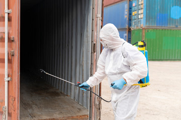 Disinfecting of storage container to prevent COVID-19