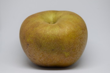 Delicious green apple on white background