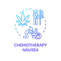 Chemotherapy nausea concept icon