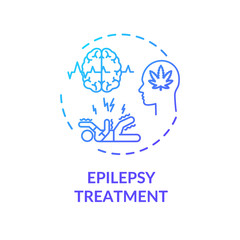 Epilepsy treatment concept icon