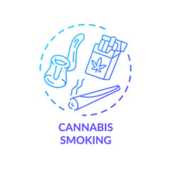 Cannabis smoking concept icon