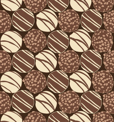 Seamless repeating pattern of sweets