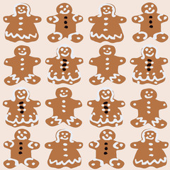 Seamless repeating pattern of cookies