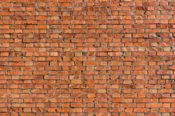Old wall of the red bricks for background