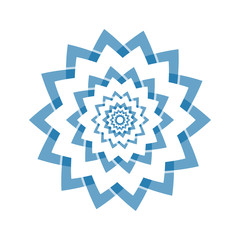 Light blue abstract geometric flower logo template. Business abstract icon isolated on white. Use for logo, sign, symbol, web, label, icon