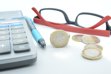 monete euro concetto di finanza economia banca affari lavoro