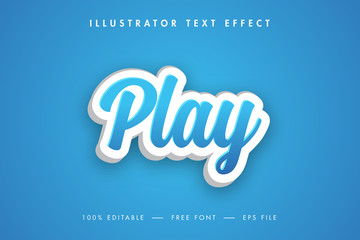 3D Play Text Effect and Premium Text Design.