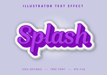 Splash 3d Text Effect and Type Effect Design. 