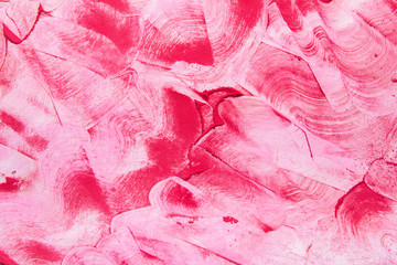 Pink dry paint strokes on white background