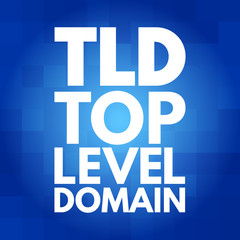 TLD - Top Level Domain acronym, technology concept background