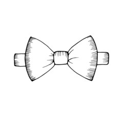 bow tie jacket drawing. isolated vector sketch icon