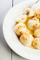 Potato dumplings stuffed with meat