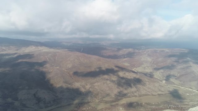 View from the top of Bazarduzu, Azerbaijan.