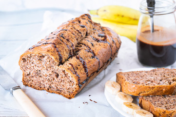 banana bread with chocolate 
