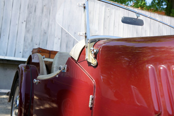 old car on the road