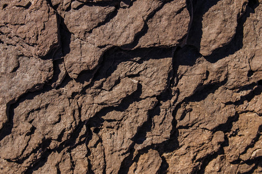 Textura rocosa en el valle de la luna