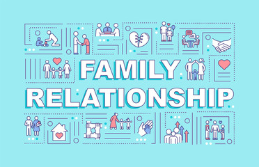 Fototapeta na wymiar Family relationship word concepts banner